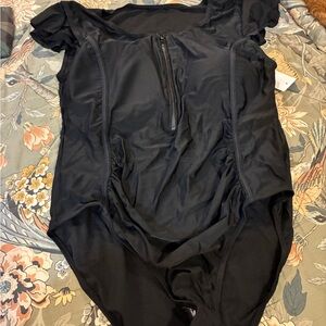 Elegant Black Women's One Piece Swimsuit